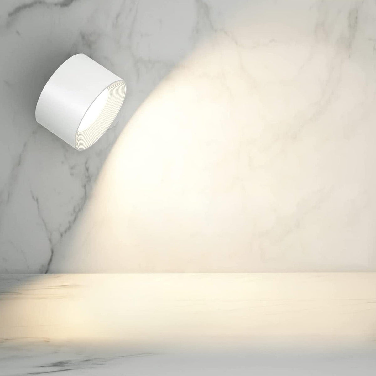 Multifunctionele Draadloze Wandlamp Oplaadbaar & Dimbaar met 360° Rotatie