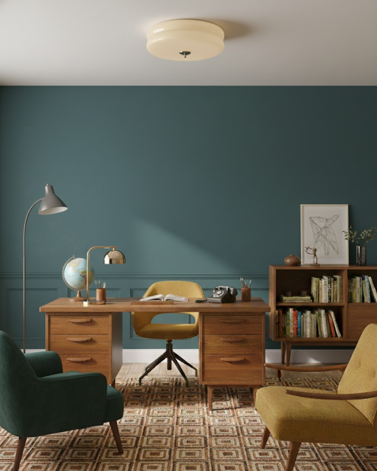 Minimalistische Vintage Plafondlamp Van Kunstglas | Elegante Lamp