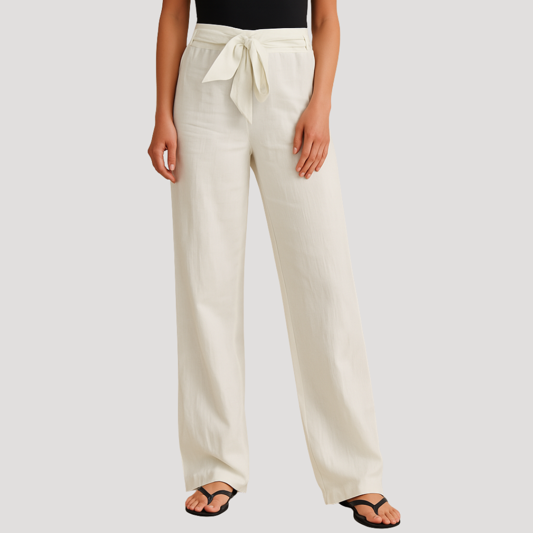 Pantalon décontracté pour femme | Coupe droite et confortable avec taille élastique