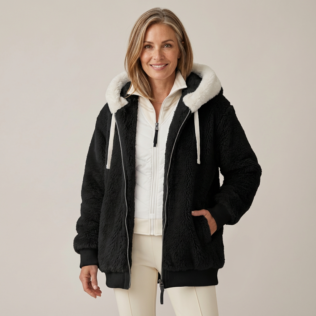Chaqueta de invierno de mujer para el día a día | Chaqueta cálida con capucha
