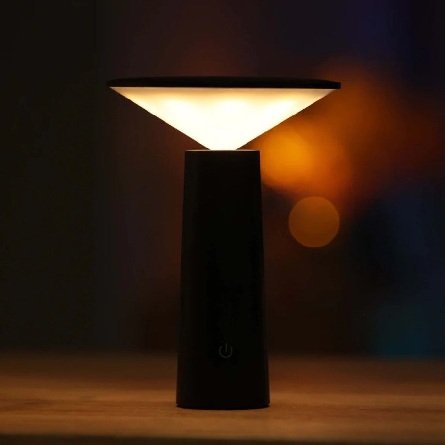 Minimalistyczna bezprzewodowa lampa stołowa z obrotem 360°