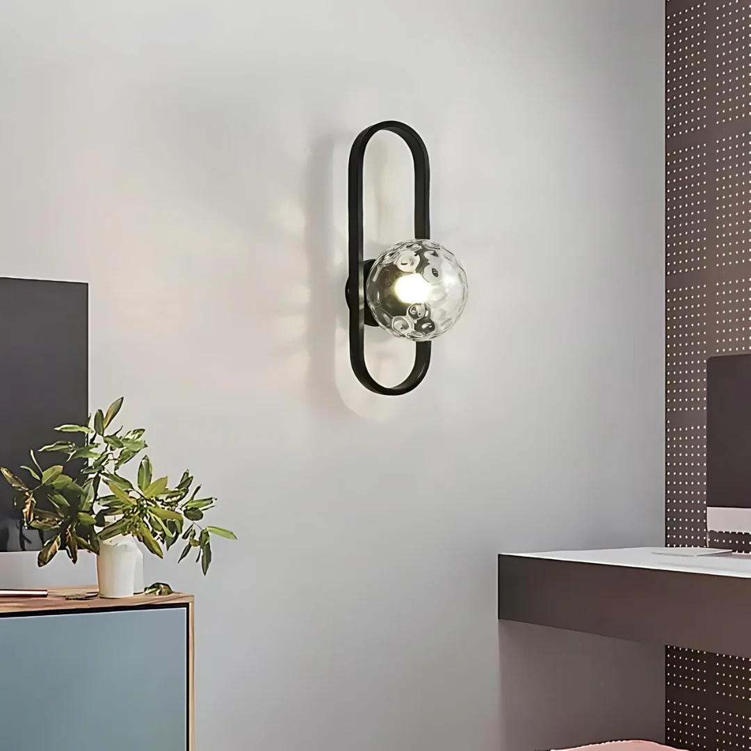 Luksus Væglampe af Glas med Varm LED Belysning