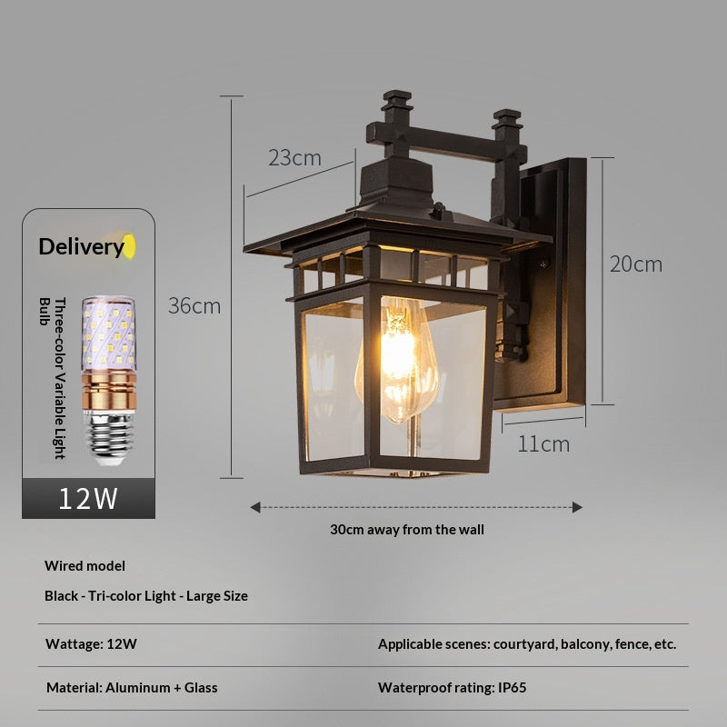 Europese Buitenwandlamp | Waterdichte 12W Tuin- & Gevellamp