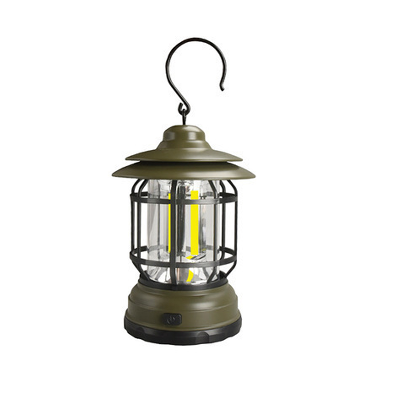 Bærbar retro-smartlampe | USB-genopladelig LED-campinglampe