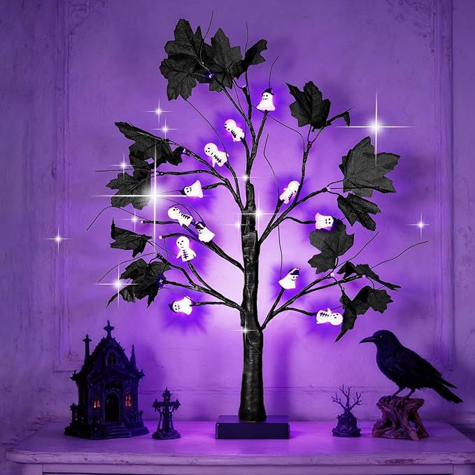 Halloween Pompoen Nachtlamp | Decoratieve Feestverlichting Met 24 Lichtpunten