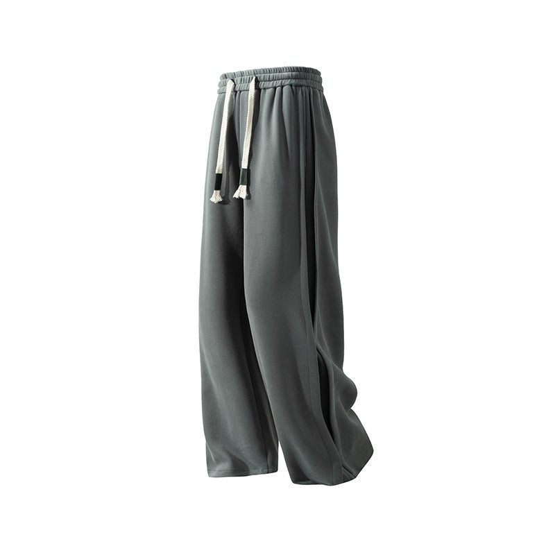 Pantalon de jogging droit épais pour homme | Pantalon décontracté en coton
