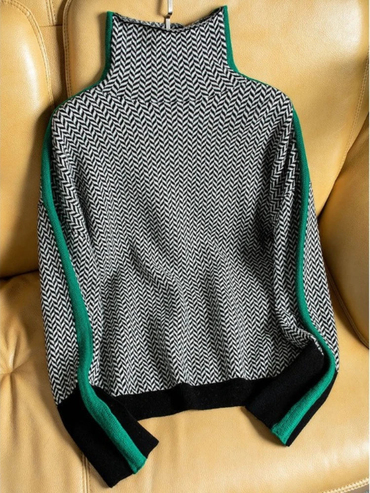 Pull doux à col montant pour femme | Élégant pull d'hiver en maille
