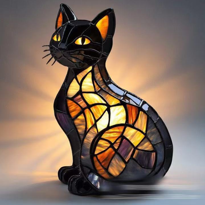Kleurrijke Hondenlamp Van Hars | Decoratieve Dierenlamp