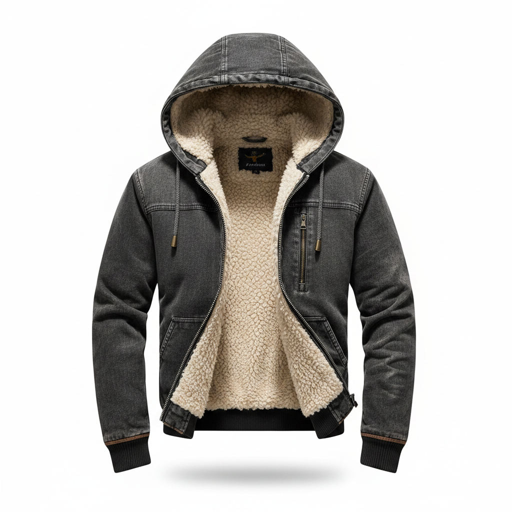 Abrigo térmico para hombre con forro de sherpa | Abrigo de invierno vintage