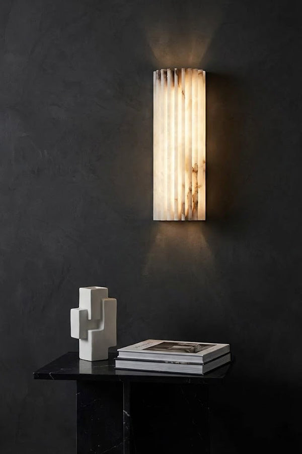 Alvia Alabasten Wandlamp | Natuursteen LED Wandlamp