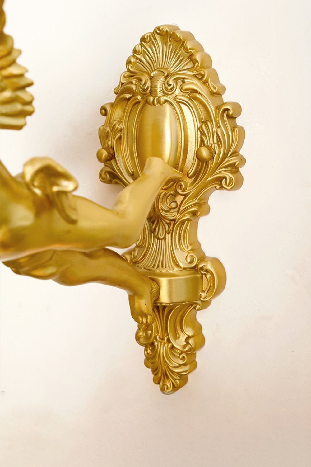 Engelen Wandlamp | Messing &amp; Kristal E14 Wandlamp Met Putto-Design