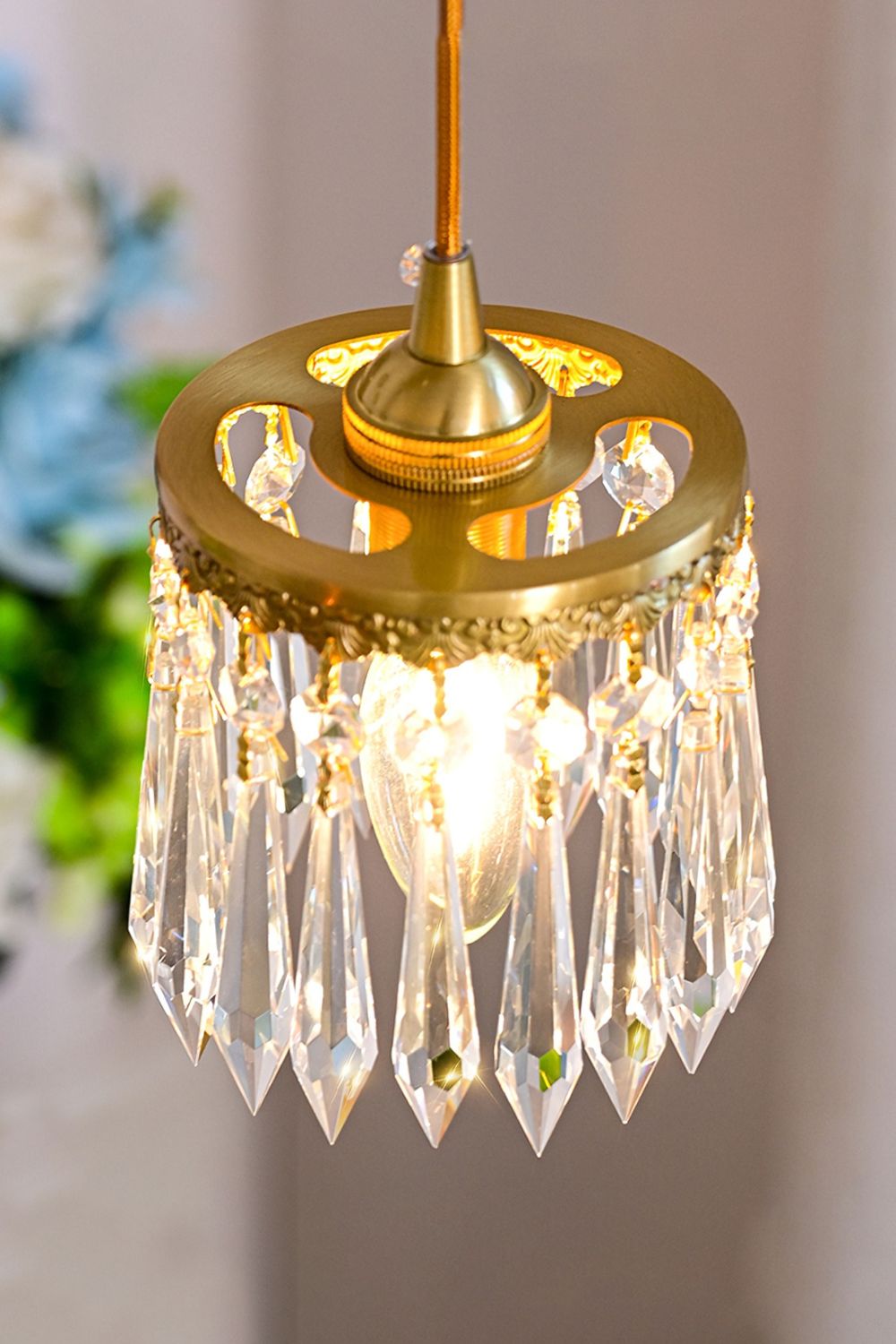 Engelen Wandlamp | Messing &amp; Kristal E14 Wandlamp Met Putto-Design