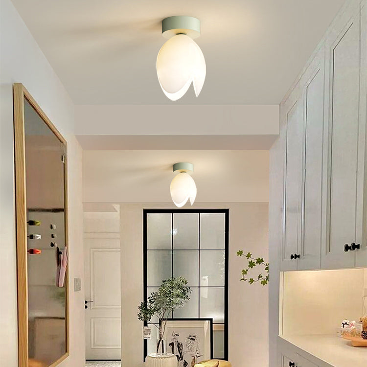 Skandinavisk Moderne Loftlampe – Hvid/Grøn – 1 eller 3 Lyskilder