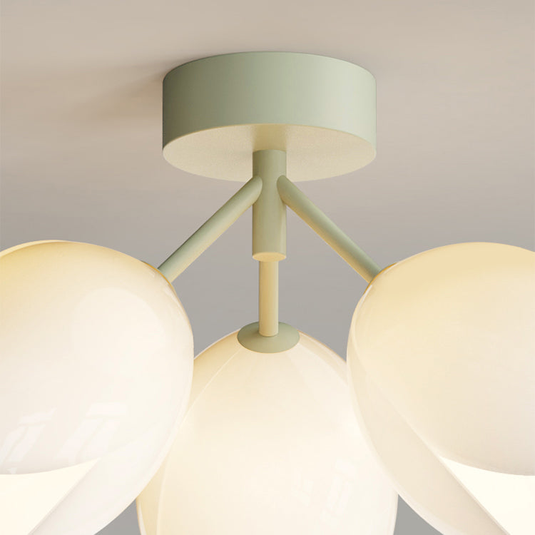 Plafonnier scandinave moderne – Blanc/Vert – 1 ou 3 sources lumineuses