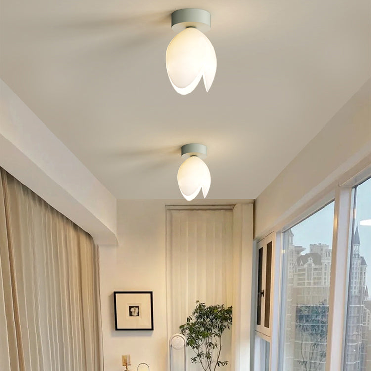 Plafonnier scandinave moderne – Blanc/Vert – 1 ou 3 sources lumineuses