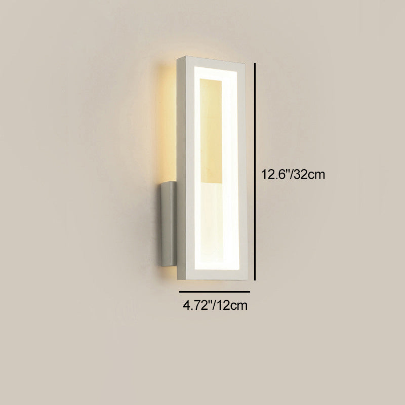 Moderne Rektangulær LED Væglampe – Minimalistisk Design i Sort, Hvid eller Guld