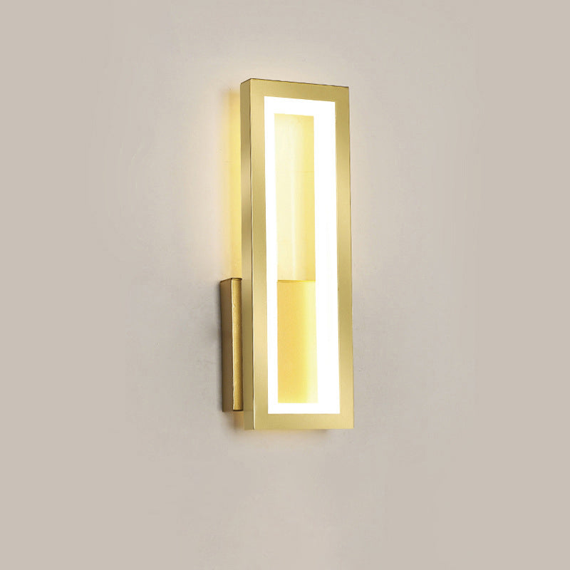 Moderne Rektangulær LED Væglampe – Minimalistisk Design i Sort, Hvid eller Guld