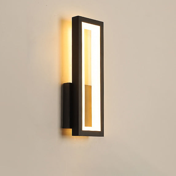 Moderne Rektangulær LED Væglampe – Minimalistisk Design i Sort, Hvid eller Guld