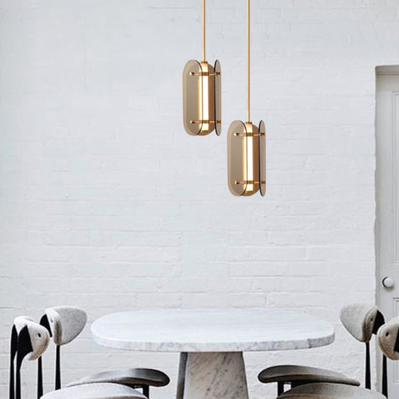 Minimalistisk LED Pendel – Grå/Amber – (1 Lyskilde)