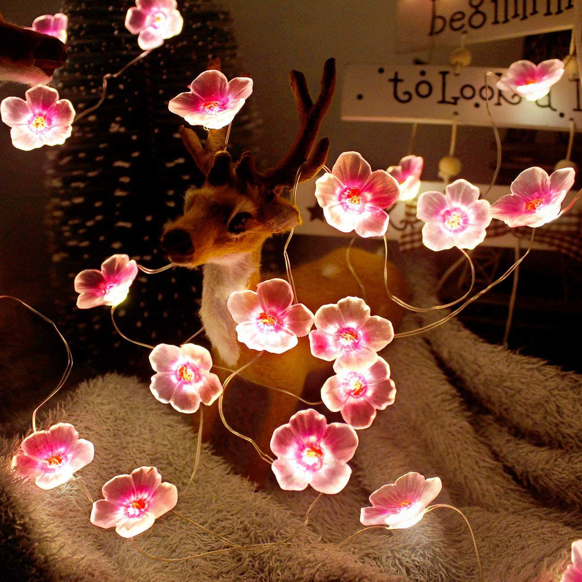 Rosa LED Dekorativ Lyskæde – Kreativ – (30 LED’er)
