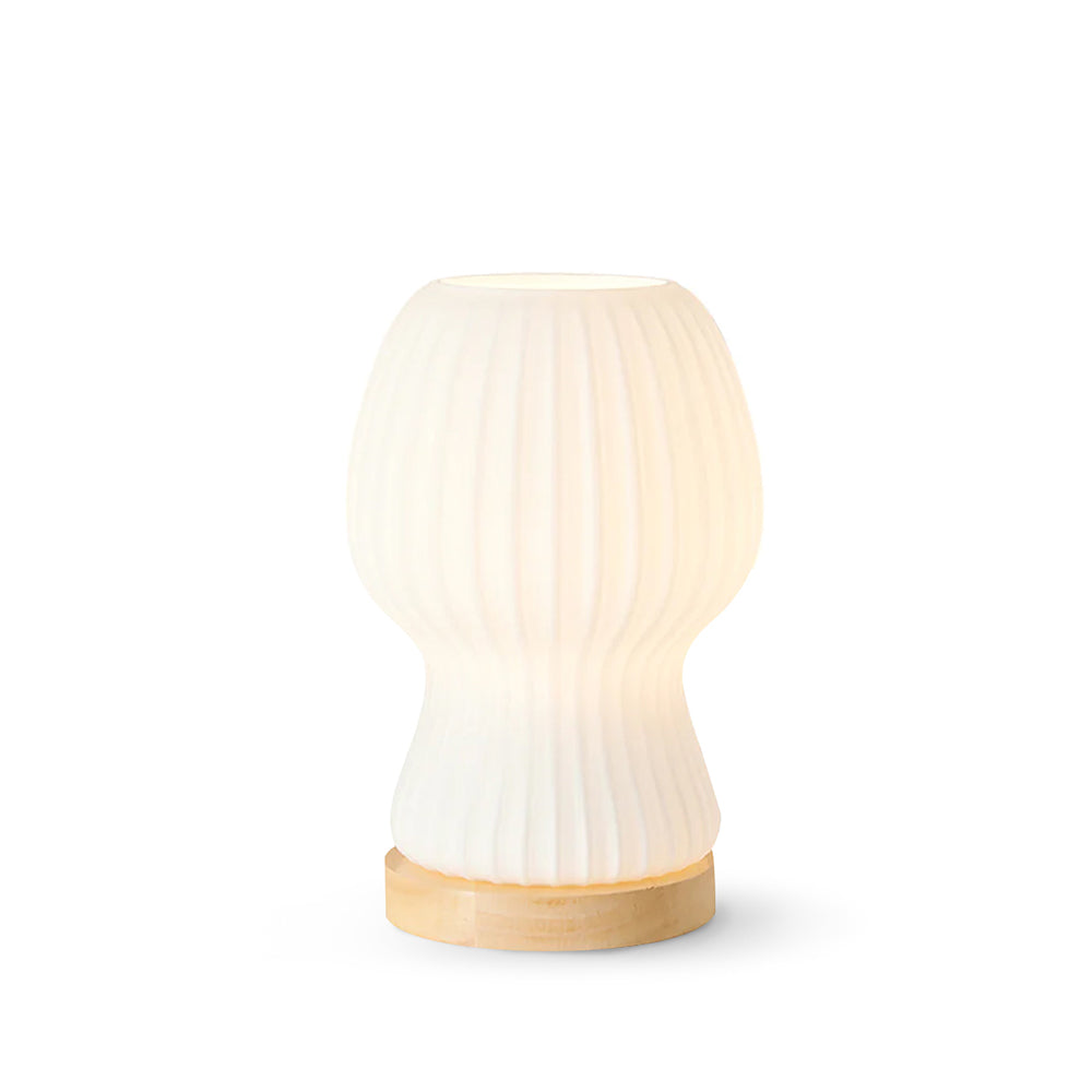Japandi Glas Bordlampe med Blød Stemningsbelysning