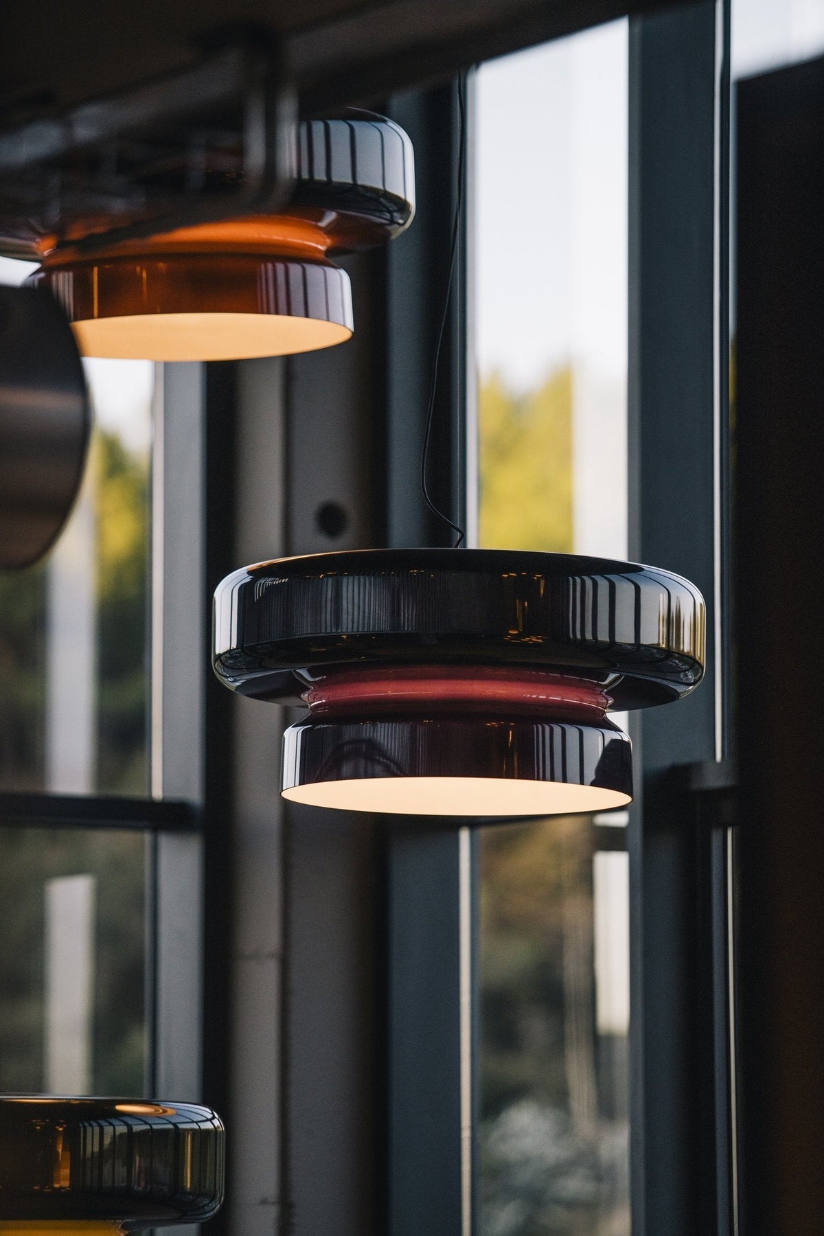 Retro LED Pendel af Glas & Metal