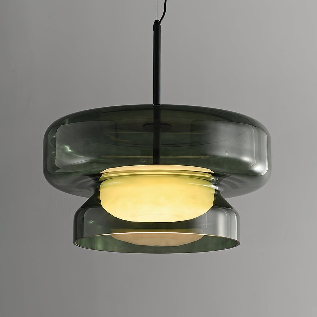 Retro LED Pendel af Glas & Metal