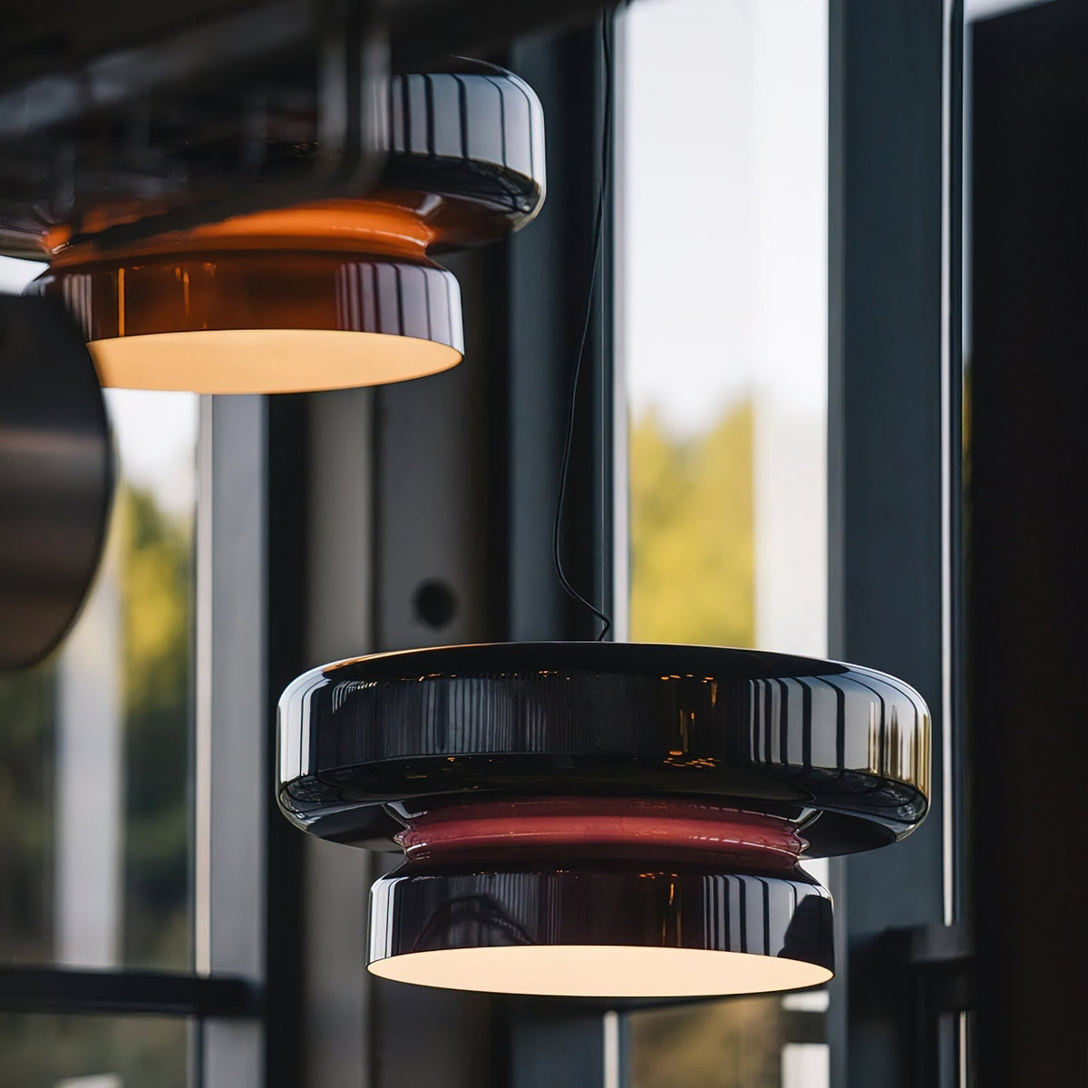 Retro LED Pendel af Glas & Metal