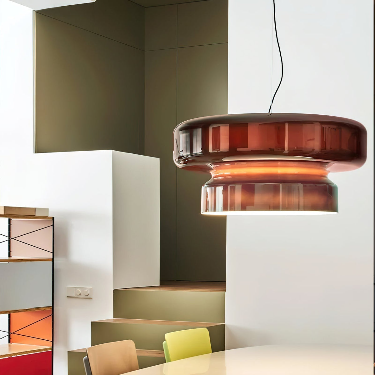 Retro LED Pendel af Glas & Metal