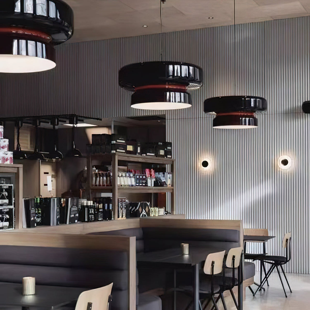 Retro LED Pendel af Glas & Metal