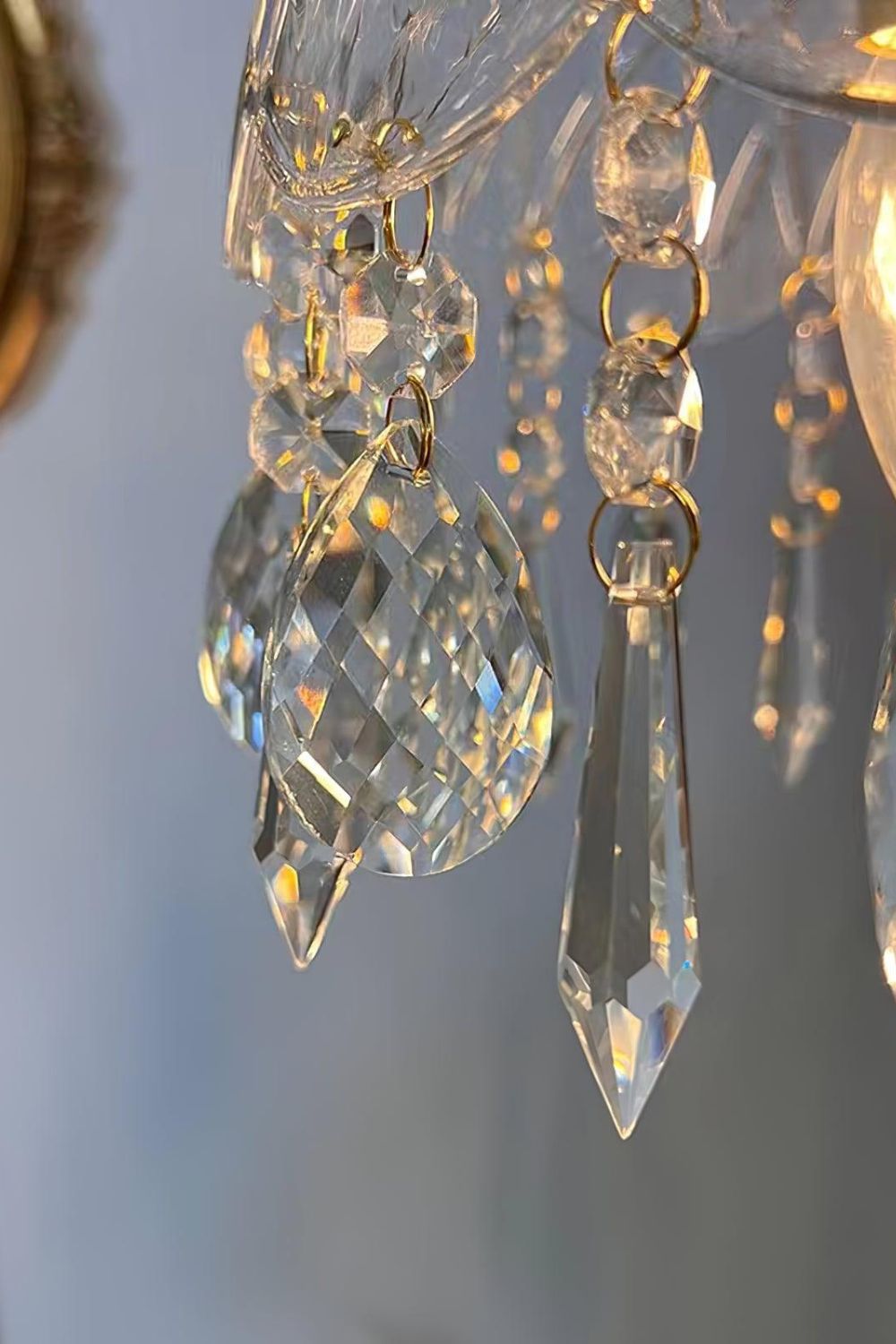 Komvormige Hanglamp | Vintage Messing &amp; Glazen E14 Plafondlamp