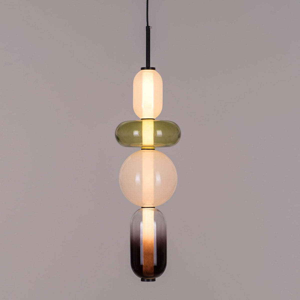Scandinavische Candied-glazen hanglamp | Handgeblazen led