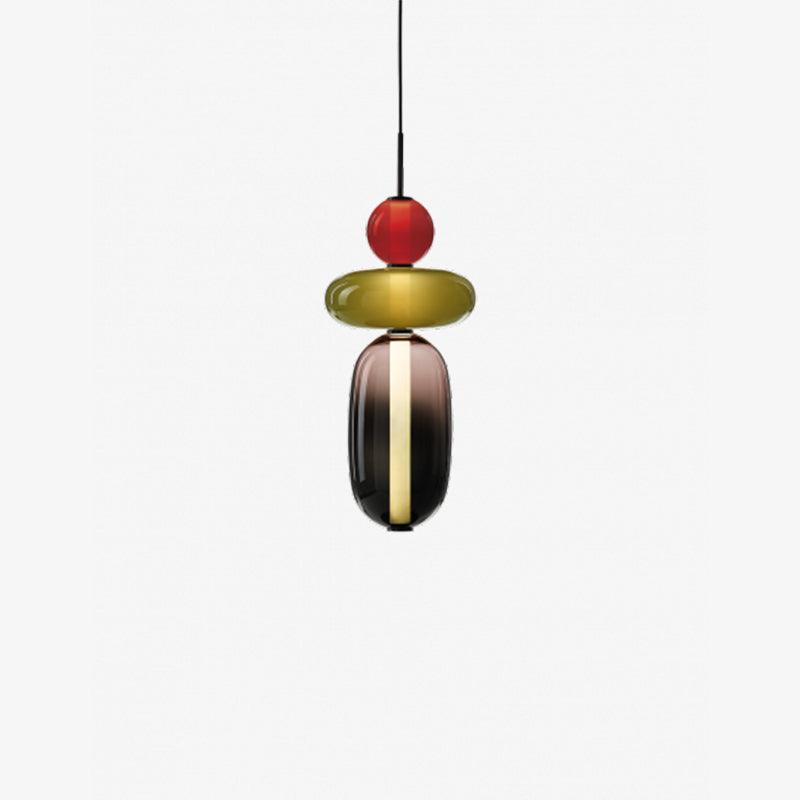 Scandinavische Candied-glazen hanglamp | Handgeblazen led
