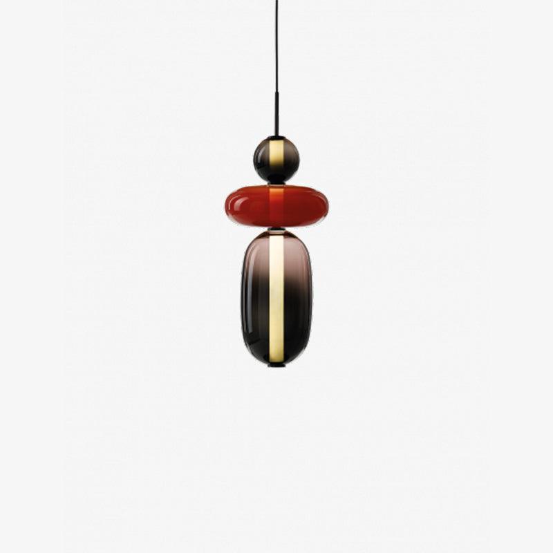 Scandinavische Candied-glazen hanglamp | Handgeblazen led