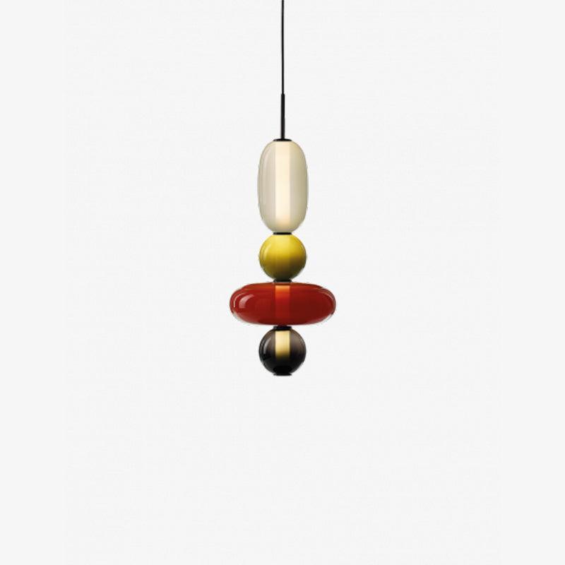 Scandinavische Candied-glazen hanglamp | Handgeblazen led