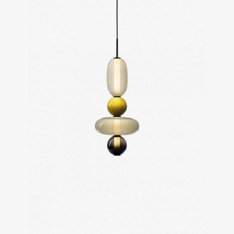 Scandinavische Candied-glazen hanglamp | Handgeblazen led