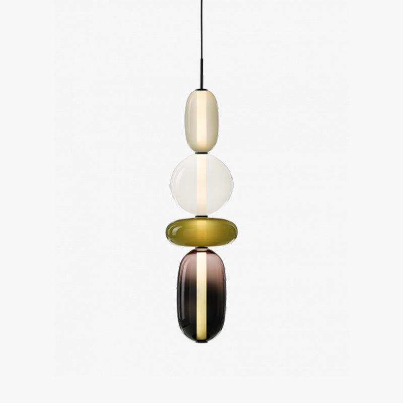 Scandinavische Candied-glazen hanglamp | Handgeblazen led