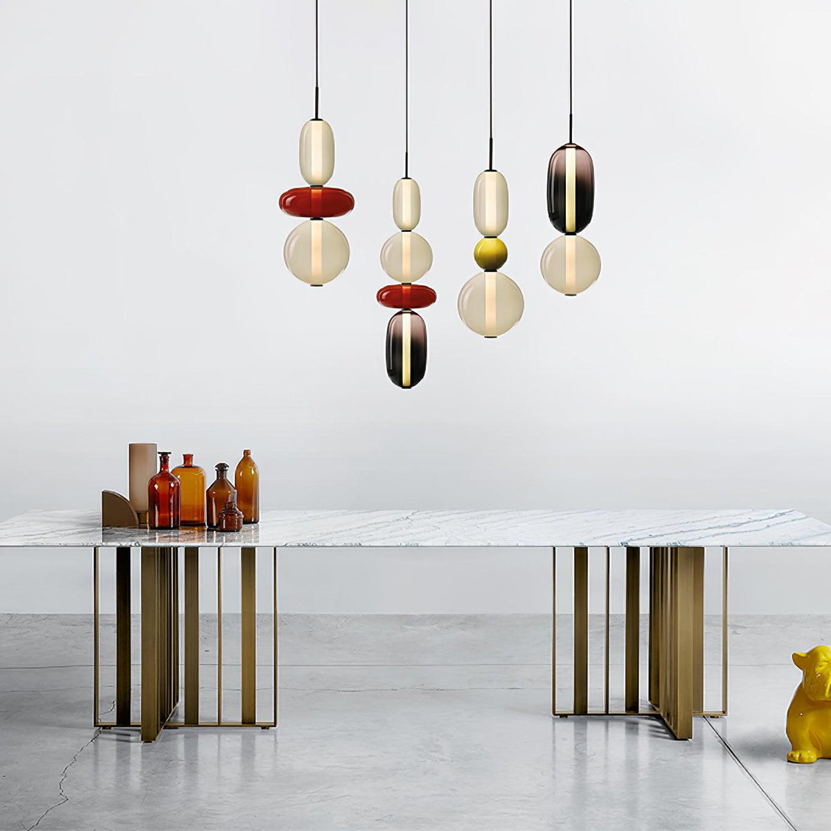 Scandinavische Candied-glazen hanglamp | Handgeblazen led
