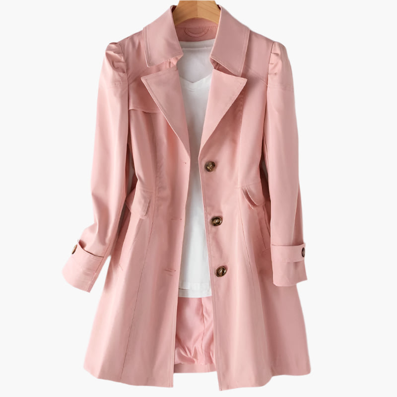 Lange Dames Trenchcoat | Elegante Herfstjas Met Riem