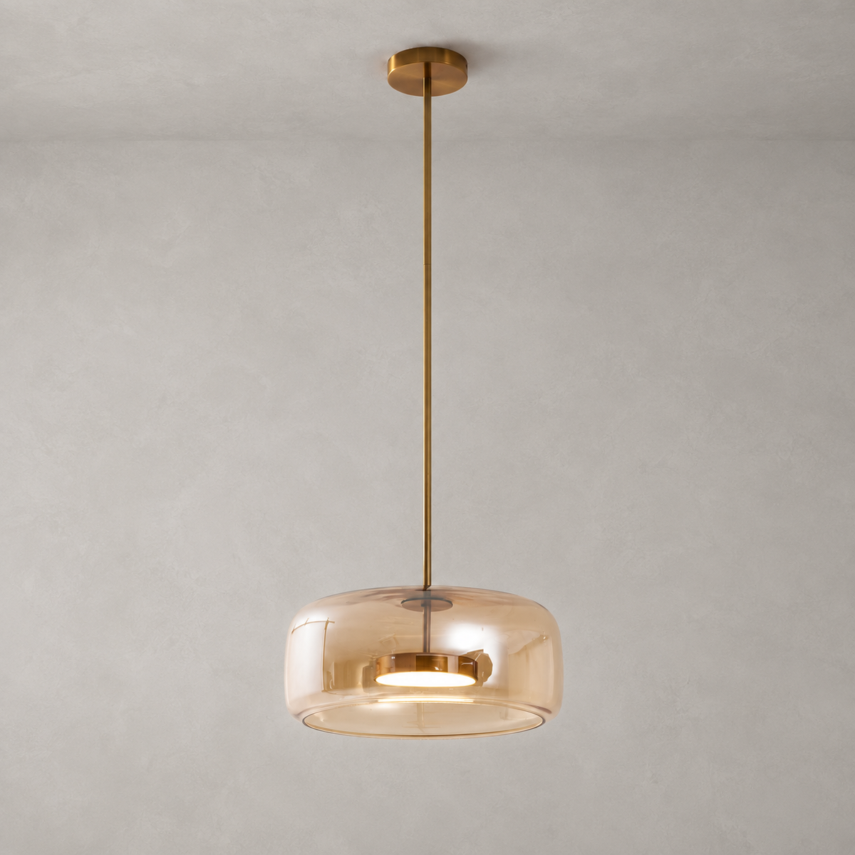 Minimalistisk Metro-glaspendel | Håndblæst LED-pendel