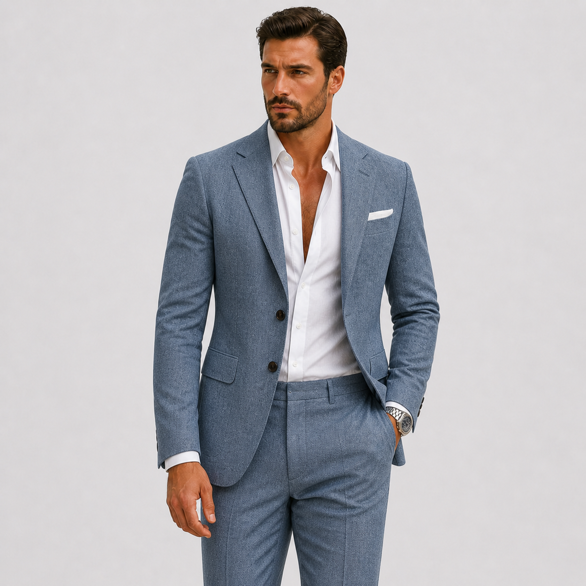 Heren Slim-Fit Linnen Pak | Lichtgewicht Zomerpak Voor Bruiloften