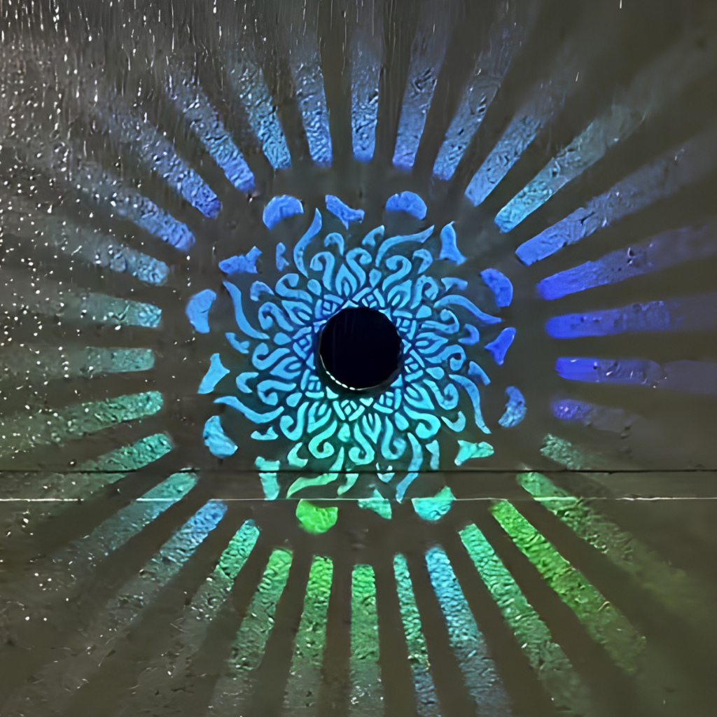 Solar Buitenwandlamp Met Projector | IP65 Decoratieve Tuinlamp