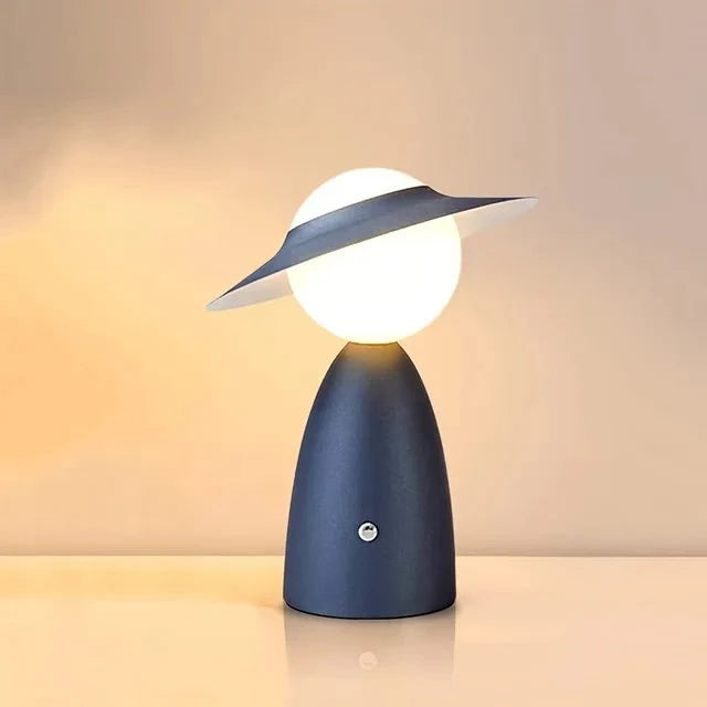 Draadloze Oplaadlamp met Warm LED Licht en Abstract Design