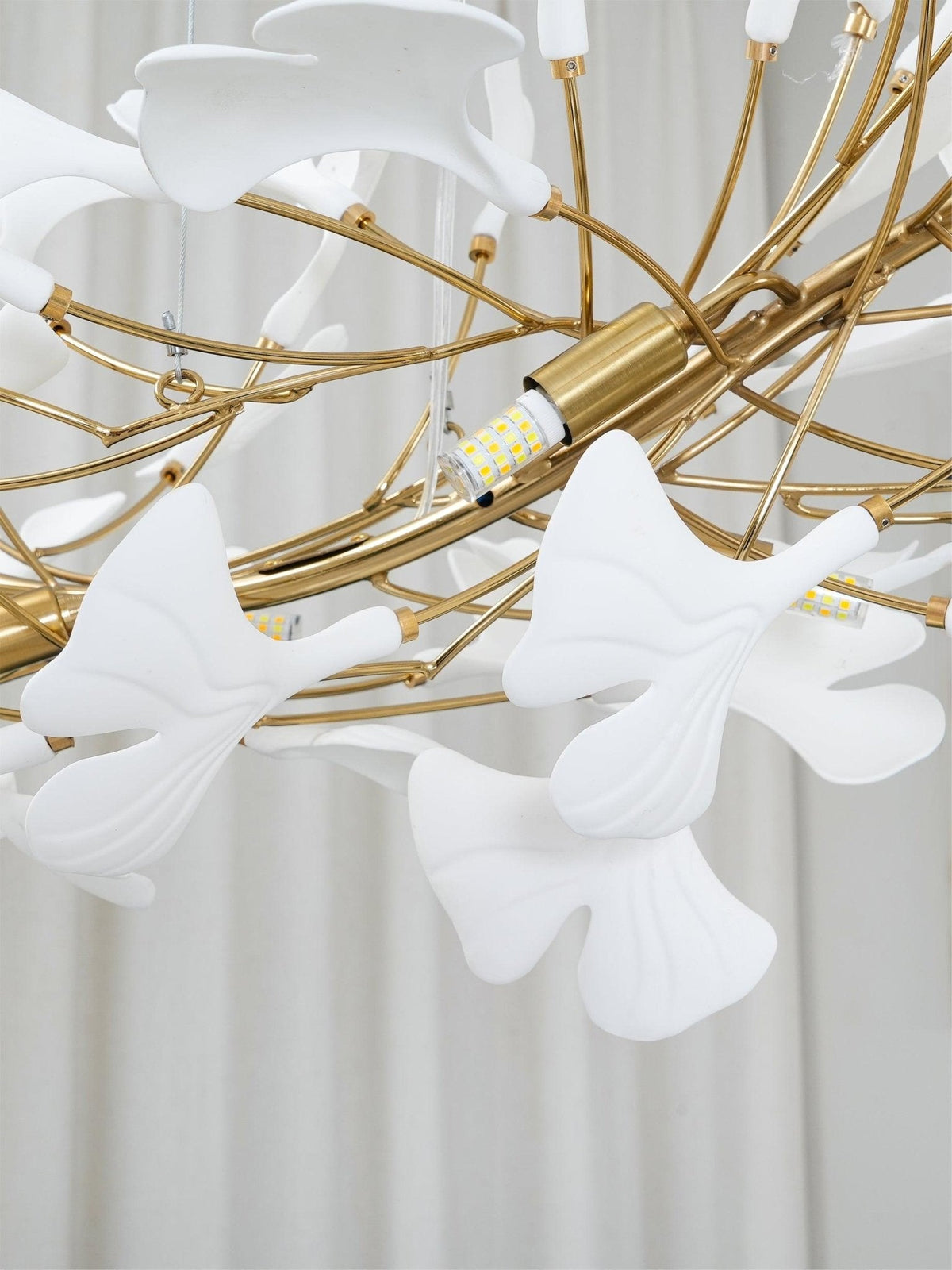 Horizon Bloom Gingko Chandelier | Handcrafted Porcelain Ginkgo Leaves