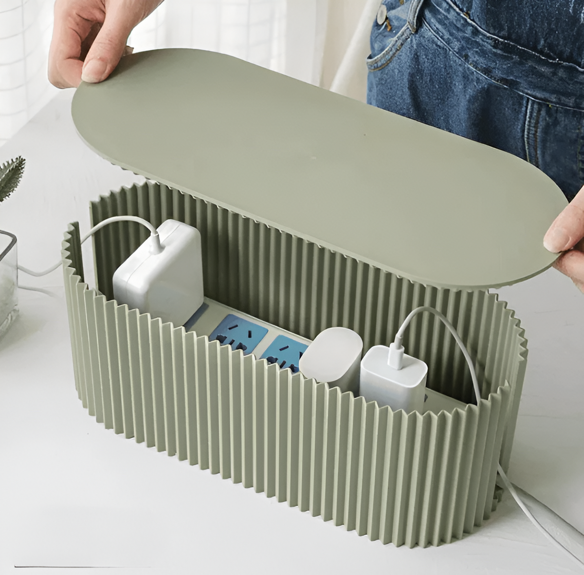 Elegante Kabelbox – Minimalistisch in Macaron Kleuren | Net & Stijlvol