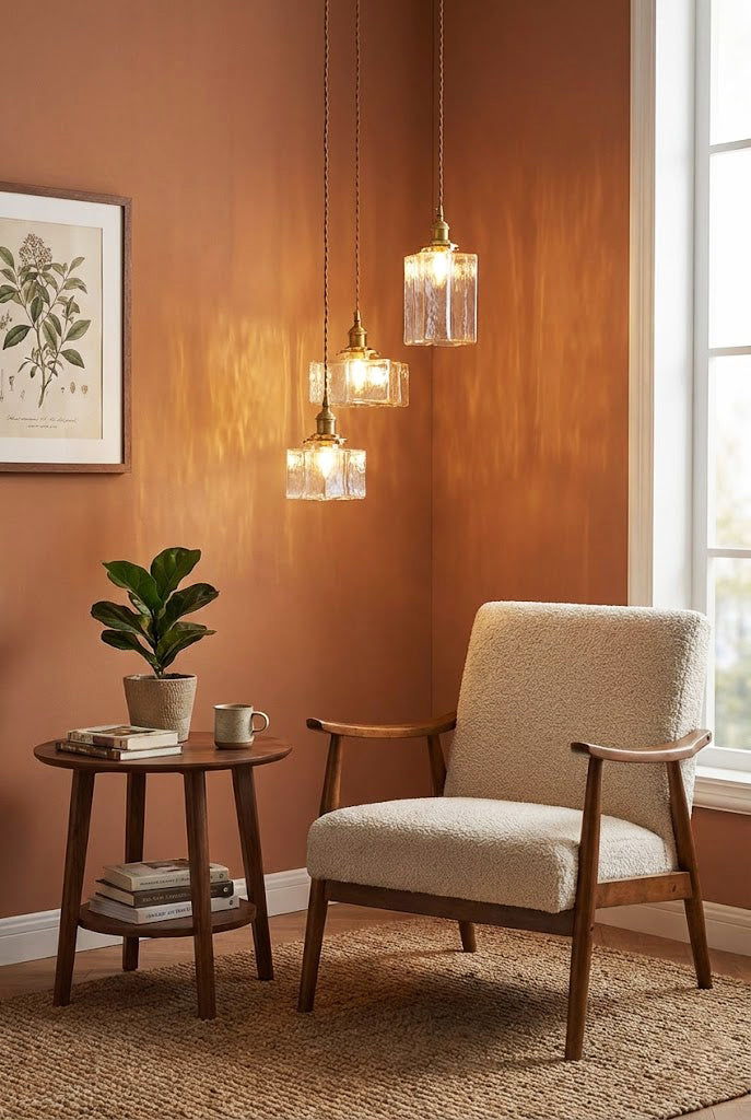 Jewel Vierkante Glazen Hanglamp | Handgeblazen Glas & Messing