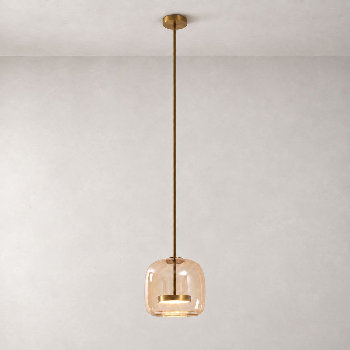 Minimalistisk Metro-glaspendel | Håndblæst LED-pendel