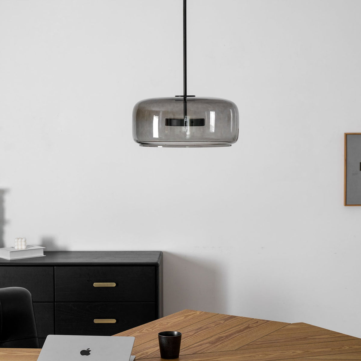 Minimalistisk Metro-glaspendel | Håndblæst LED-pendel