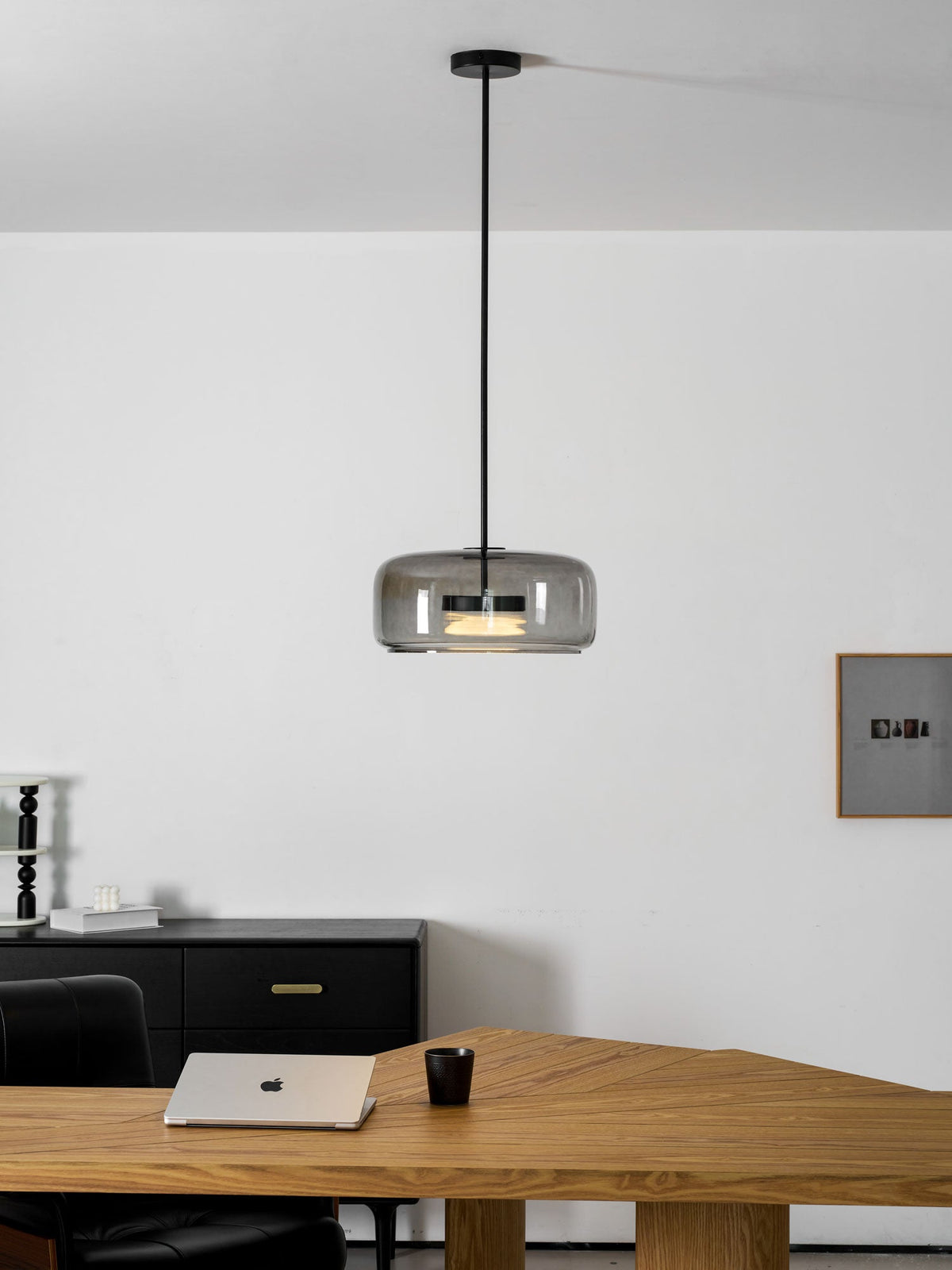 Minimalistisk Metro-glaspendel | Håndblæst LED-pendel
