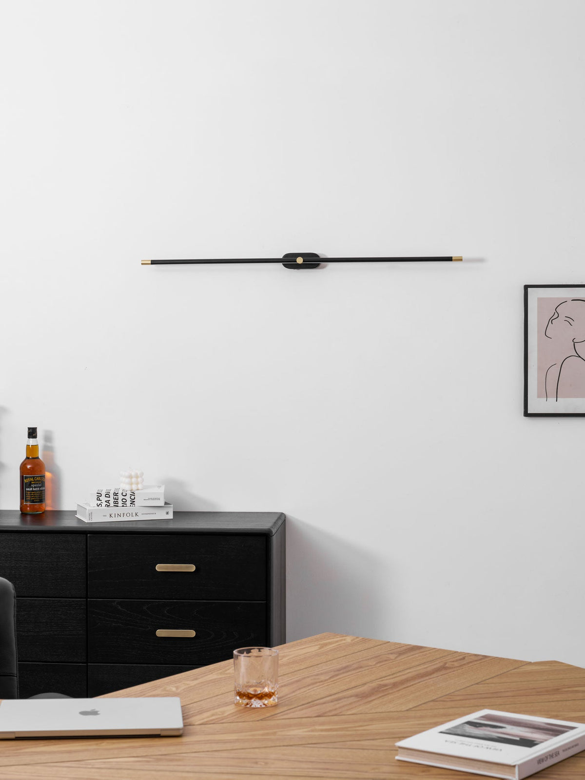 Lámpara de pared recargable minimalista | Iluminación LED inalámbrica para espejos